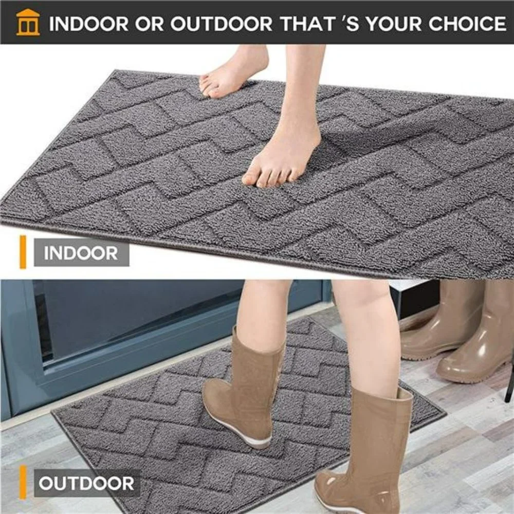 Indoor Doormat, Front Back Door Mat Rubber Backing Non Slip Door Mats 20”x31.5”